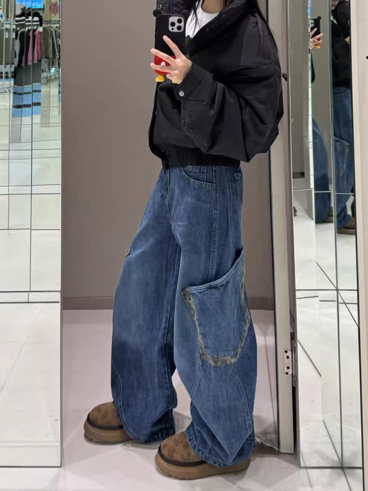 リラックスしたフィット感で、デイリーユースにも最適な豹柄ワイドパンツ