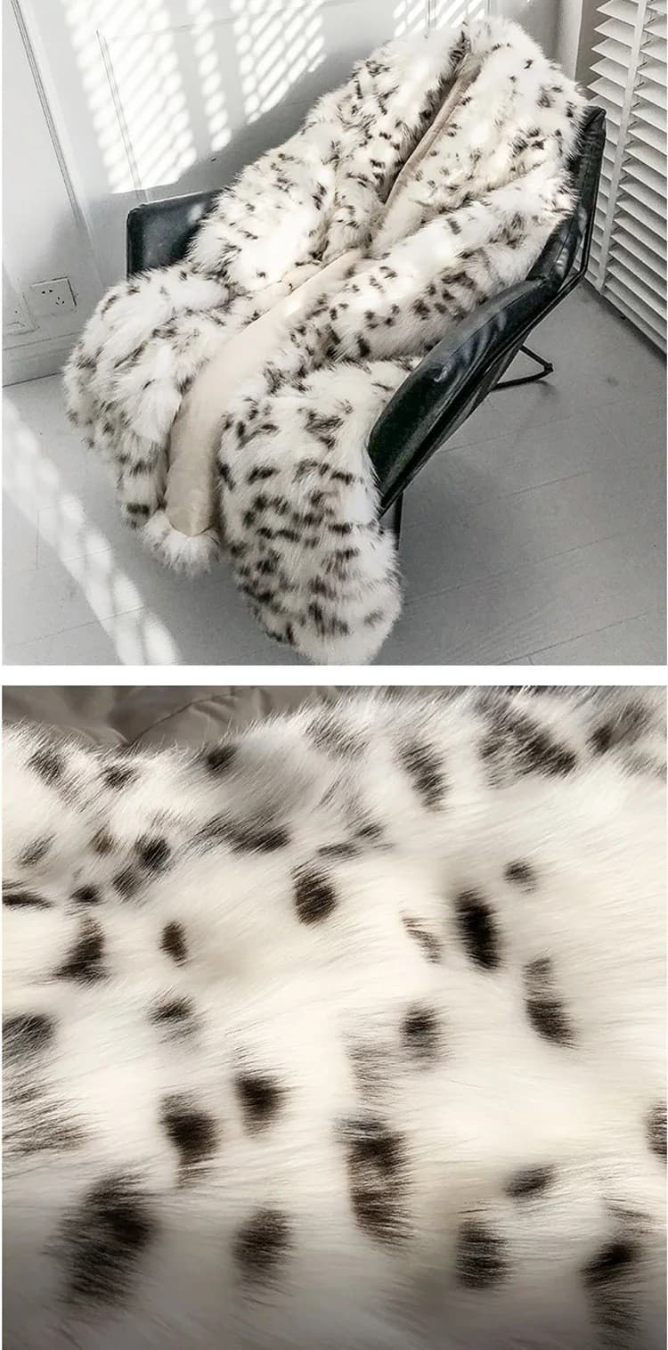 ふわもこヒョウ柄 ロングコート
