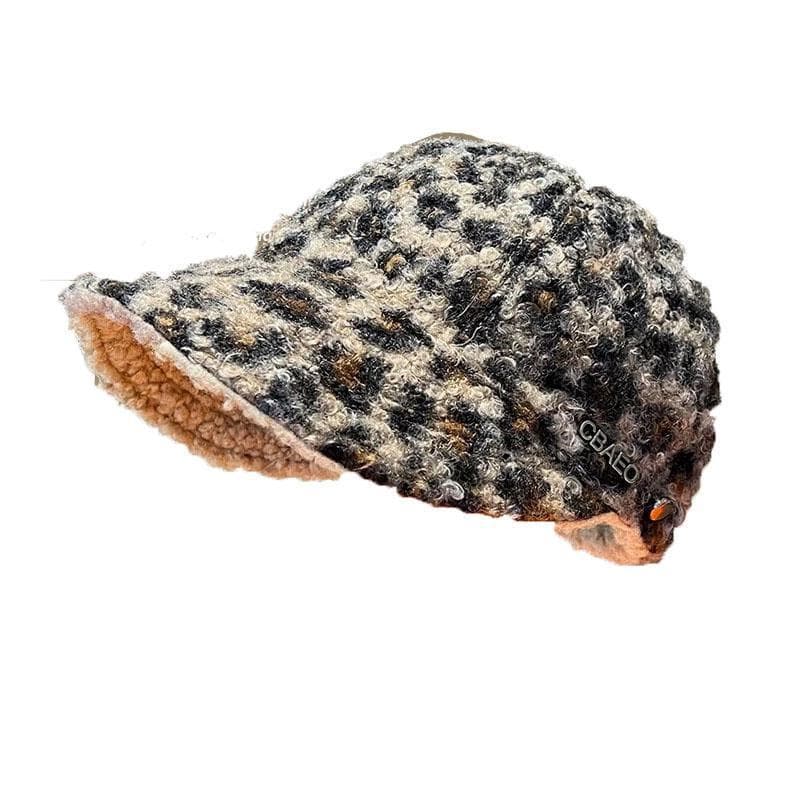 ヒョウ柄 ふわもこ もこもこ バケットハット