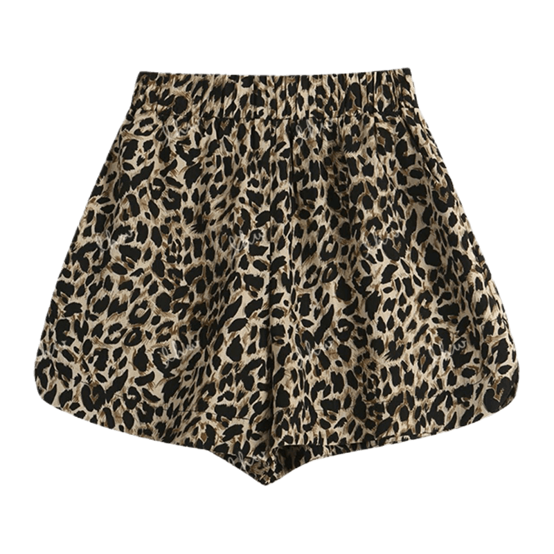 ヒョウ柄 鮮やかヒョウ柄ショートパンツ