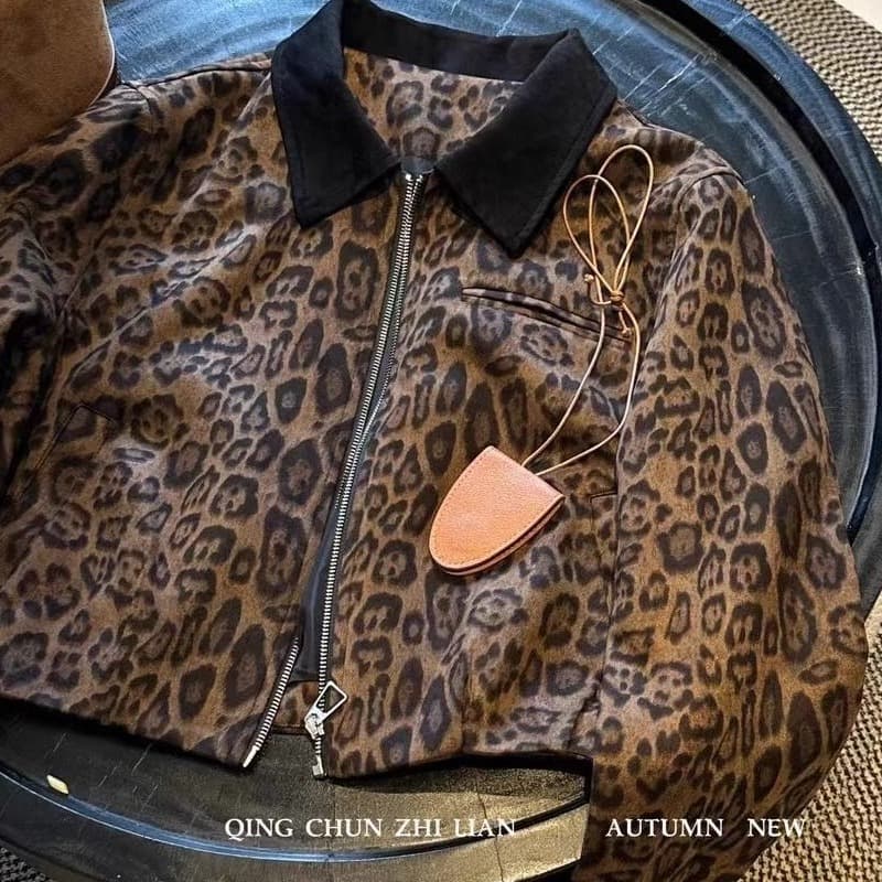 クラシカルヒョウ柄ブルゾン