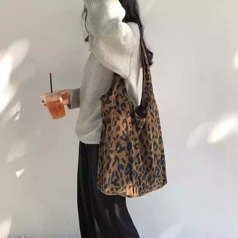 シンプルヒョウ柄エコバッグ