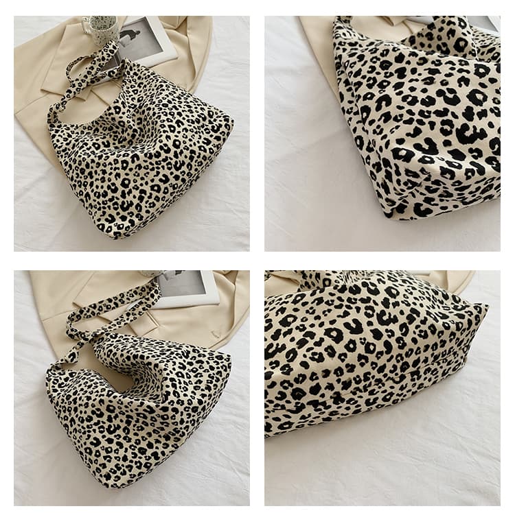 しなやかヒョウ柄ショルダーバッグ